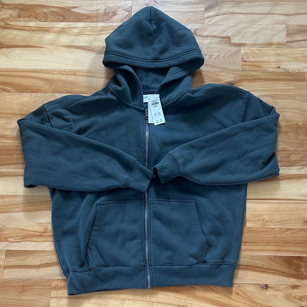 Hollister Charcoal Boxy Fit Hoodie